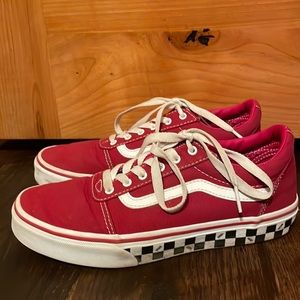 Red Vans Old Skool sz 5y like new!